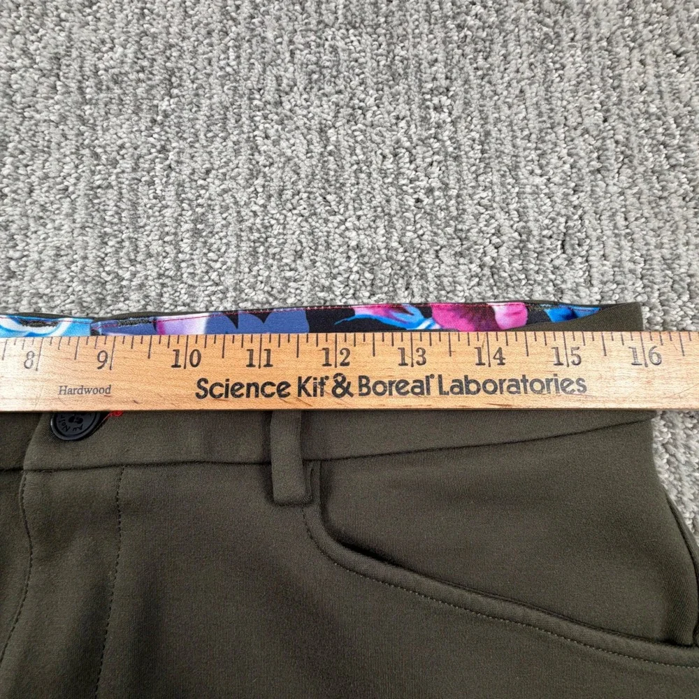 Au Noir Sophisticated Infinity Pants Mens 34 Olive Green Stretch Chino Slim‎